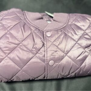 Gap Youth Mauve Lightweight Quilted Bomber Jacket-Water Resistant (size 8)